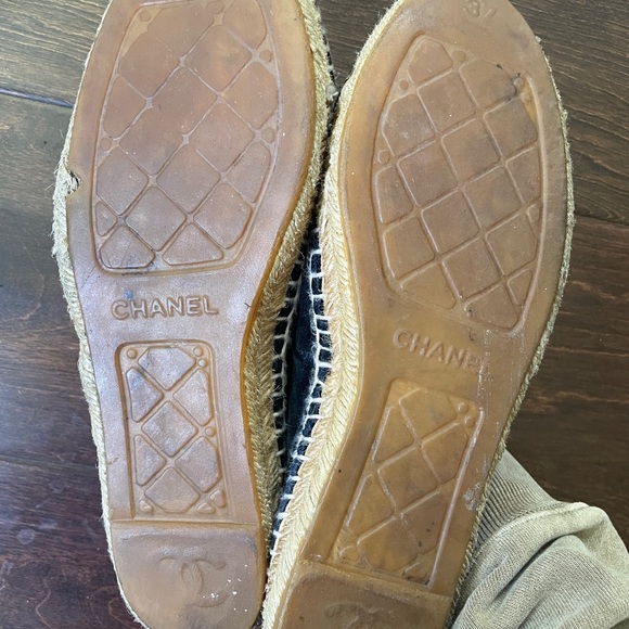 Chanel Espadrilles - black and blue velvet - Picture 3 of 3